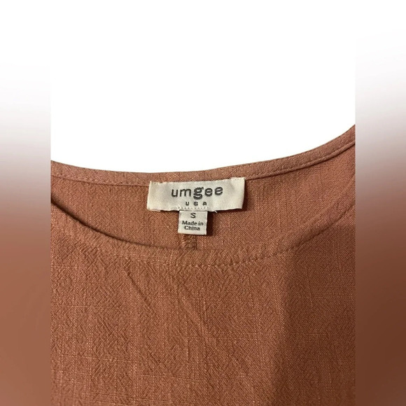 Umgee Animal Jacquard Print Layered Sleeve Top Sz S - Picture 4 of 7